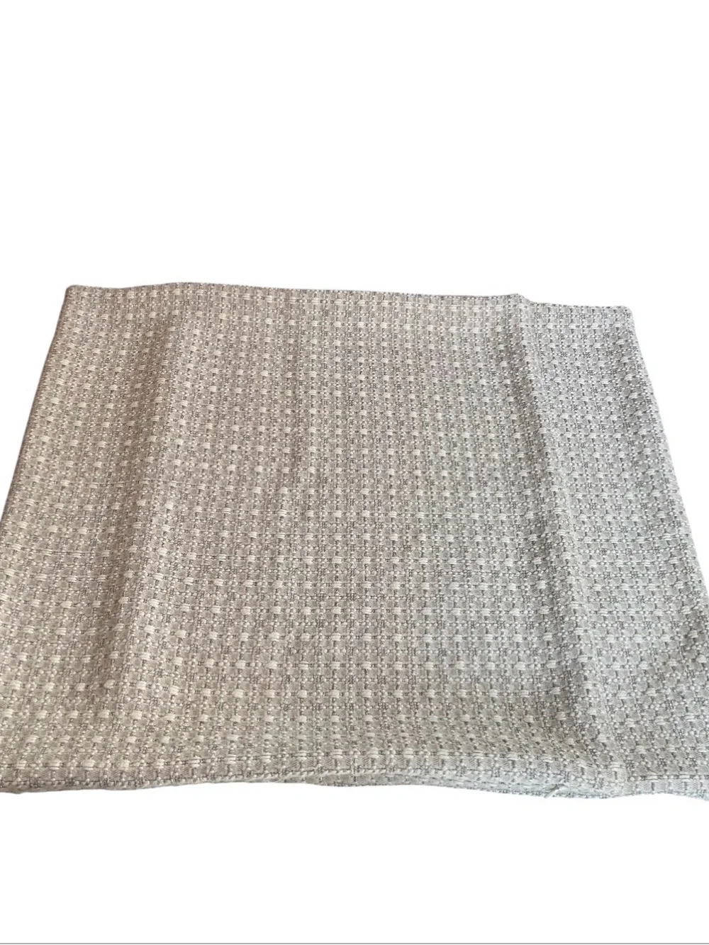 Set of 2 FRETTE Tweed Decorative Pillow Case or Cushion Cover Silver Grey 19x19”